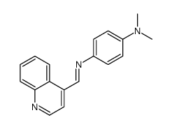 N,N-dimethyl-4-(quinolin-4-ylmethylideneamino)aniline结构式