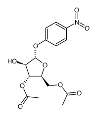 p-nitrophenyl 3,5-di-O-acetyl-α-L-arabinofuranoside结构式
