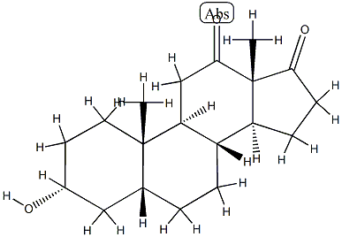 3α-Hydroxy-5β-androstane-12,17-dione Structure