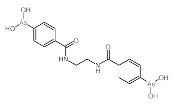 [4-[2-[(4-dihydroxyarsanylbenzoyl)amino]ethylcarbamoyl]phenyl]arsonous acid Structure
