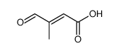 (E)-3-methyl-4-oxo-2-butenoic acid Structure
