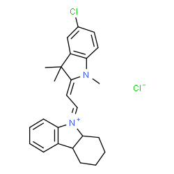 9-[(5-chloro-1,3-dihydro-1,3,3-trimethyl-2H-indol-2-ylidene)ethylidene]-2,3,4,4a,9,9a-hexahydro-1H-carbazolium chloride picture