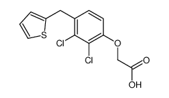 [2,3-Dichloro-4-(2-thienylmethyl)phenoxy]acetic acid结构式