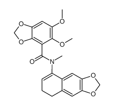 5,6-dimethoxy-benzo[1,3]dioxole-4-carboxylic acid (7,8-dihydro-naphtho[2,3-d][1,3]dioxol-5-yl)-methyl-amide结构式