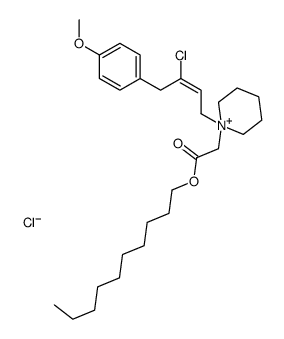 decyl 2-[1-[(Z)-3-chloro-4-(4-methoxyphenyl)but-2-enyl]piperidin-1-ium-1-yl]acetate,chloride结构式