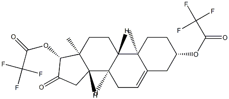 3β,17β-Bis[(trifluoroacetyl)oxy]androst-5-en-16-one结构式