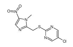 5-chloro-2-[(1-methyl-5-nitroimidazol-2-yl)methylsulfanyl]pyrimidine Structure