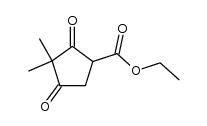 ethyl 3,3-dimethyl-2,4-dioxocyclopentanecarboxylate结构式