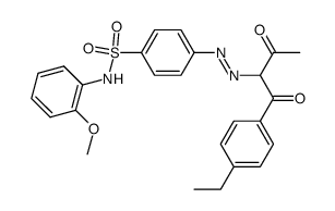 4-{[1-(4-ethyl-benzoyl)-2-oxo-propylidene]-hydrazino}-N-(2-methoxy-phenyl)-benzenesulfonamide Structure