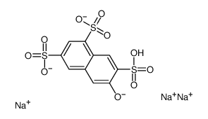 Sodium 2-Naphthol-3,5,7-Trisulfonate结构式