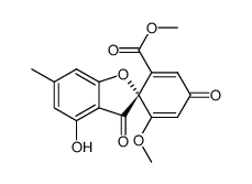 (R)-4-Hydroxy-6'-methoxy-6-methyl-3,4'-dioxospiro[benzofuran-2(3H),1'-[2,5]cyclohexadiene]-2'-carboxylic acid methyl ester结构式