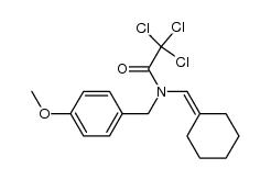 2,2,2-trichloro-N-(cyclohexylidenemethyl)-N-(4-methoxybenzyl)acetamide Structure