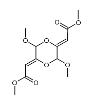 2,2'-(3,6-Dimethoxy-1,4-dioxane-2,5-diylidene)diacetic acid dimethyl ester结构式