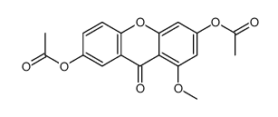 (6-acetyloxy-8-methoxy-9-oxoxanthen-2-yl) acetate结构式