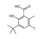 3-tert-butyl-2-hydroxy-5-iodo-6-methylbenzoic acid结构式