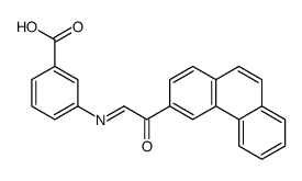 3-[(2-oxo-2-phenanthren-3-ylethylidene)amino]benzoic acid结构式
