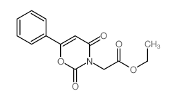 ethyl 2-(2,4-dioxo-6-phenyl-1,3-oxazin-3-yl)acetate structure