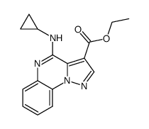 4-cyclopropylamino-pyrazolo[1,5-a]quinoxaline-3-carboxylic acid ethyl ester结构式