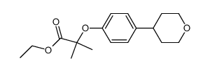 ethyl 2-methyl-2-[p-(4-tetrahydropyranyl)-phenoxy]-propanoate结构式