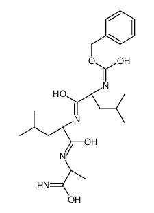 benzyl N-[(2S)-1-[[(2S)-1-[[(2S)-1-amino-1-oxopropan-2-yl]amino]-4-methyl-1-oxopentan-2-yl]amino]-4-methyl-1-oxopentan-2-yl]carbamate结构式