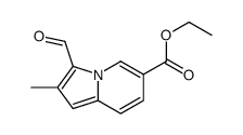 ethyl 3-formyl-2-methylindolizine-6-carboxylate Structure