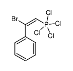 (2-bromo-2-phenylethenyl)-tetrachloro-λ5-phosphane Structure