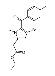 ethyl 4-bromo-1-methyl-5-(p-toluoyl)pyrrole-2-acetate结构式