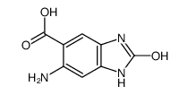 1H-Benzimidazole-5-carboxylicacid,6-amino-2,3-dihydro-2-oxo-(9CI)结构式