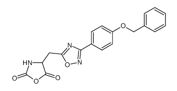 4-[3-(4-benzyloxy-phenyl)-[1,2,4]oxadiazol-5-ylmethyl]-oxazolidine-2,5-dione结构式
