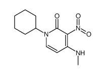 1-cyclohexyl-4-(methylamino)-3-nitropyridin-2-one结构式