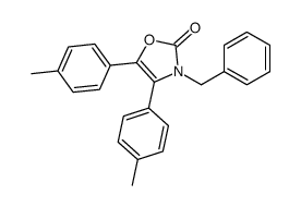 3-benzyl-4,5-bis(4-methylphenyl)-1,3-oxazol-2-one结构式