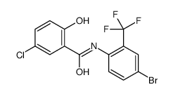 N-[4-bromo-2-(trifluoromethyl)phenyl]-5-chloro-2-hydroxybenzamide结构式