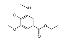 ethyl 4-chloro-3-methoxy-5-(methylamino)benzoate结构式
