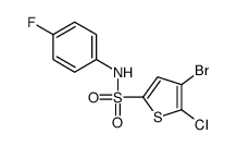 4-bromo-5-chloro-N-(4-fluorophenyl)thiophene-2-sulfonamide Structure