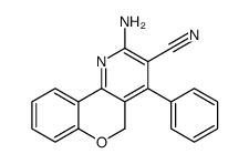 2-amino-4-phenyl-5H-chromeno[4,3-b]pyridine-3-carbonitrile结构式