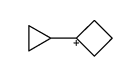 1-cyclopropyl-1-cyclobutyl cation结构式