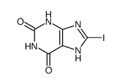 8-iodo-3,7-dihydro-purine-2,6-dione Structure