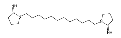 1-[12-(2-iminopyrrolidin-1-yl)dodecyl]pyrrolidin-2-imine结构式