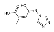 2-methyl-4-oxo-4-(1,2,4-triazol-4-ylamino)but-2-enoic acid结构式