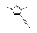 1H-Pyrazole, 1,3-dimethyl-4-(1-propynyl)- (9CI)结构式