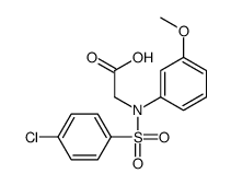 2-(N-(4-chlorophenyl)sulfonyl-3-methoxyanilino)acetic acid Structure