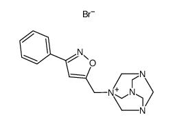 1-[(3-phenyl-5-isoxazolyl)methyl]-3,5,7-triaza-1-azoniaadamantane bromide结构式