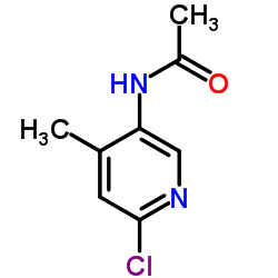 N-(6-氯-4-甲基-3-吡啶)乙酰胺结构式