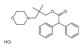 (2,2-dimethyl-3-morpholin-4-ium-4-ylpropyl) 2,2-diphenylacetate,chloride结构式