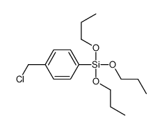 [4-(chloromethyl)phenyl]-tripropoxysilane结构式