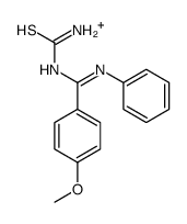 [anilino-(4-methoxyphenyl)methylidene]-carbamothioylazanium Structure