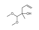 1,1-dimethoxy-2-methylpent-4-en-2-ol结构式
