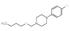 Piperazine,1-[(butylthio)methyl]-4-(4-chlorophenyl)-结构式