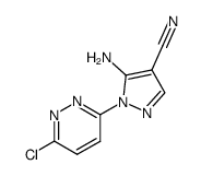 5-amino-1-(6-chloro-3-pyridazinyl)-1H-pyrazole-4-carbonitrile结构式