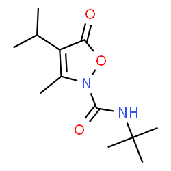 2(5H)-Isoxazolecarboxamide,N-(1,1-dimethylethyl)-3-methyl-4-(1-methylethyl)-5-oxo-结构式
